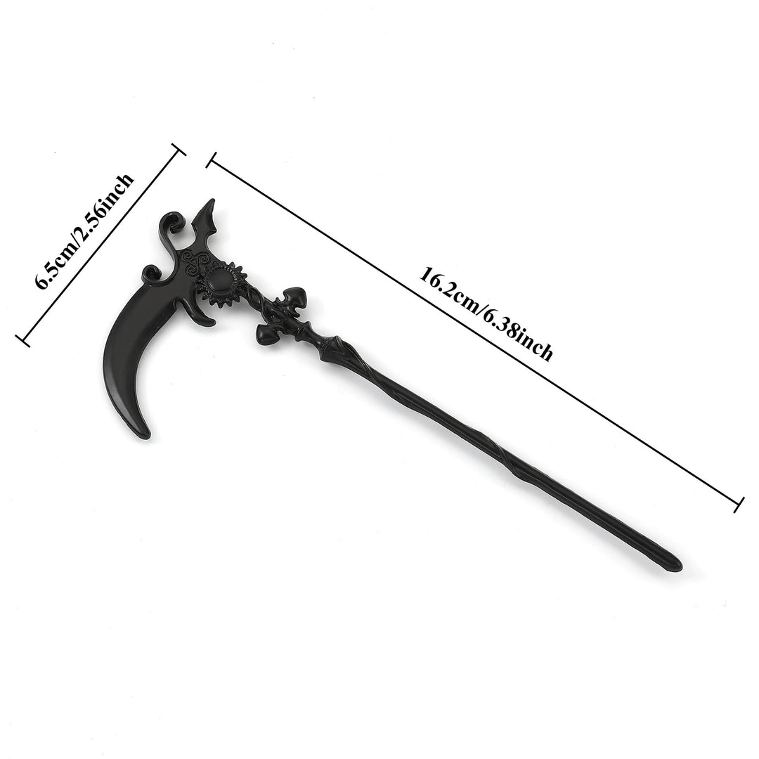WorldNorse Gothic Skeletal Scythe Hairpin - image 12