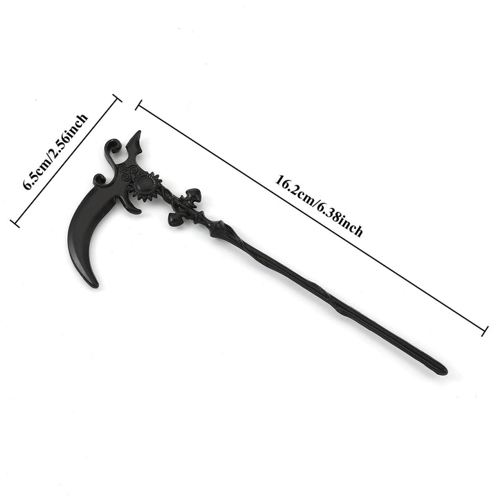 WorldNorse Gothic Skeletal Scythe Hairpin - image 12