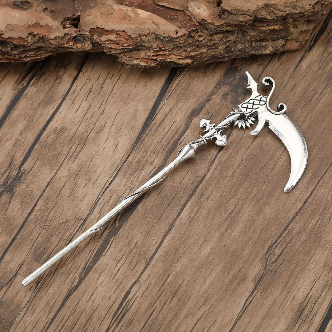 WorldNorse Gothic Skeletal Scythe Hairpin - image 9