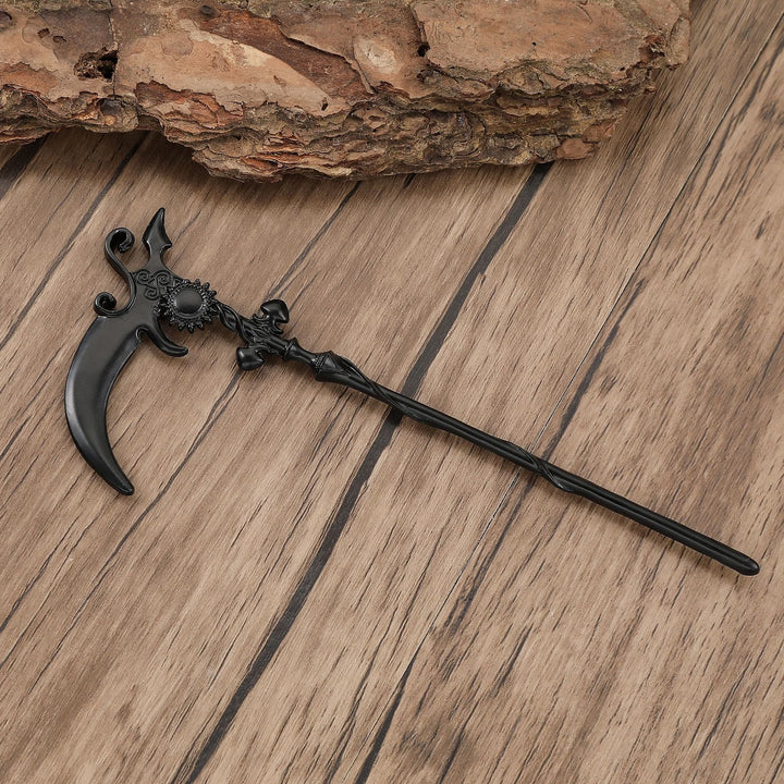 WorldNorse Gothic Skeletal Scythe Hairpin - image 11