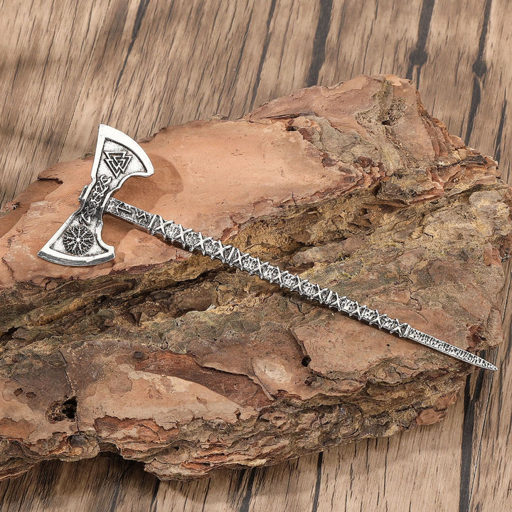 WorldNorse Valknut Viking Axe Hairpin - Viking Axe - image 0