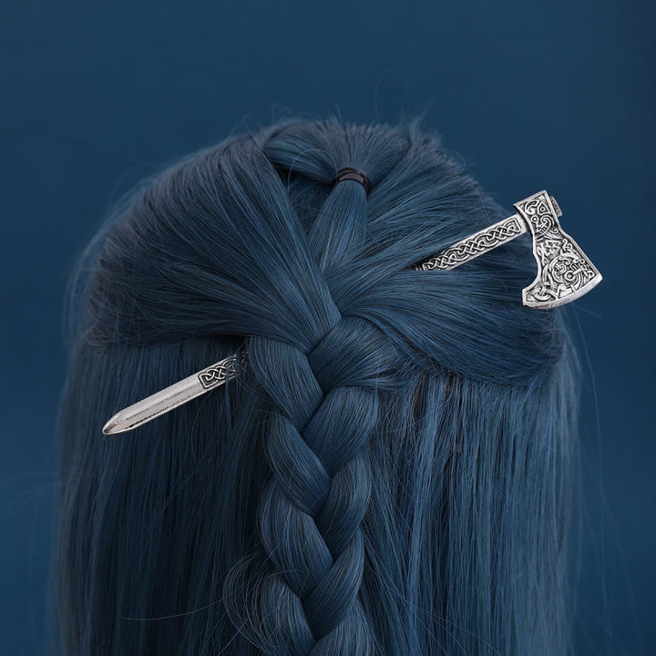 WorldNorse Carved Viking Axe Hairpin - image 8