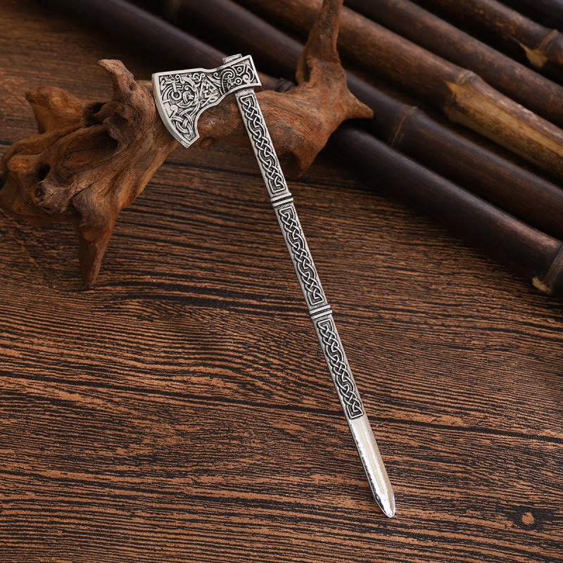 WorldNorse Carved Viking Axe Hairpin - Style#2 - image 7
