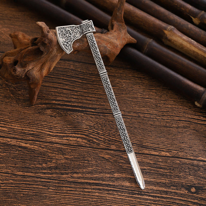 WorldNorse Carved Viking Axe Hairpin - Style#2 - image 7