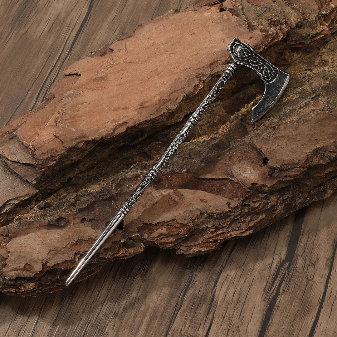 WorldNorse Celtic Knot Viking Axe Hairpin - Viking Axe - image 0