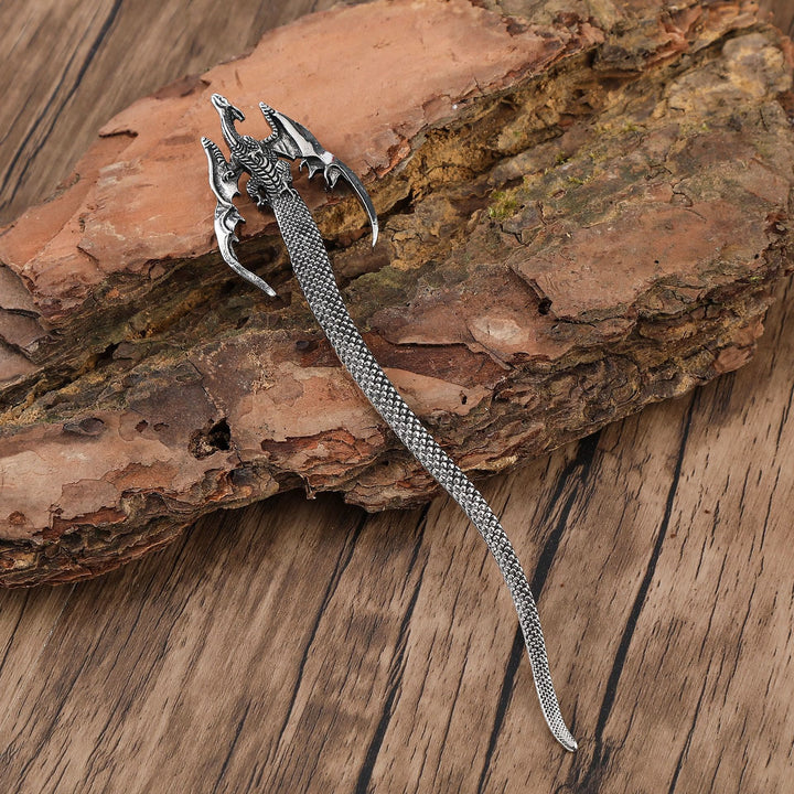 WorldNorse Scaled Winged Dragon Hairpin - Norse Dragon - image 0