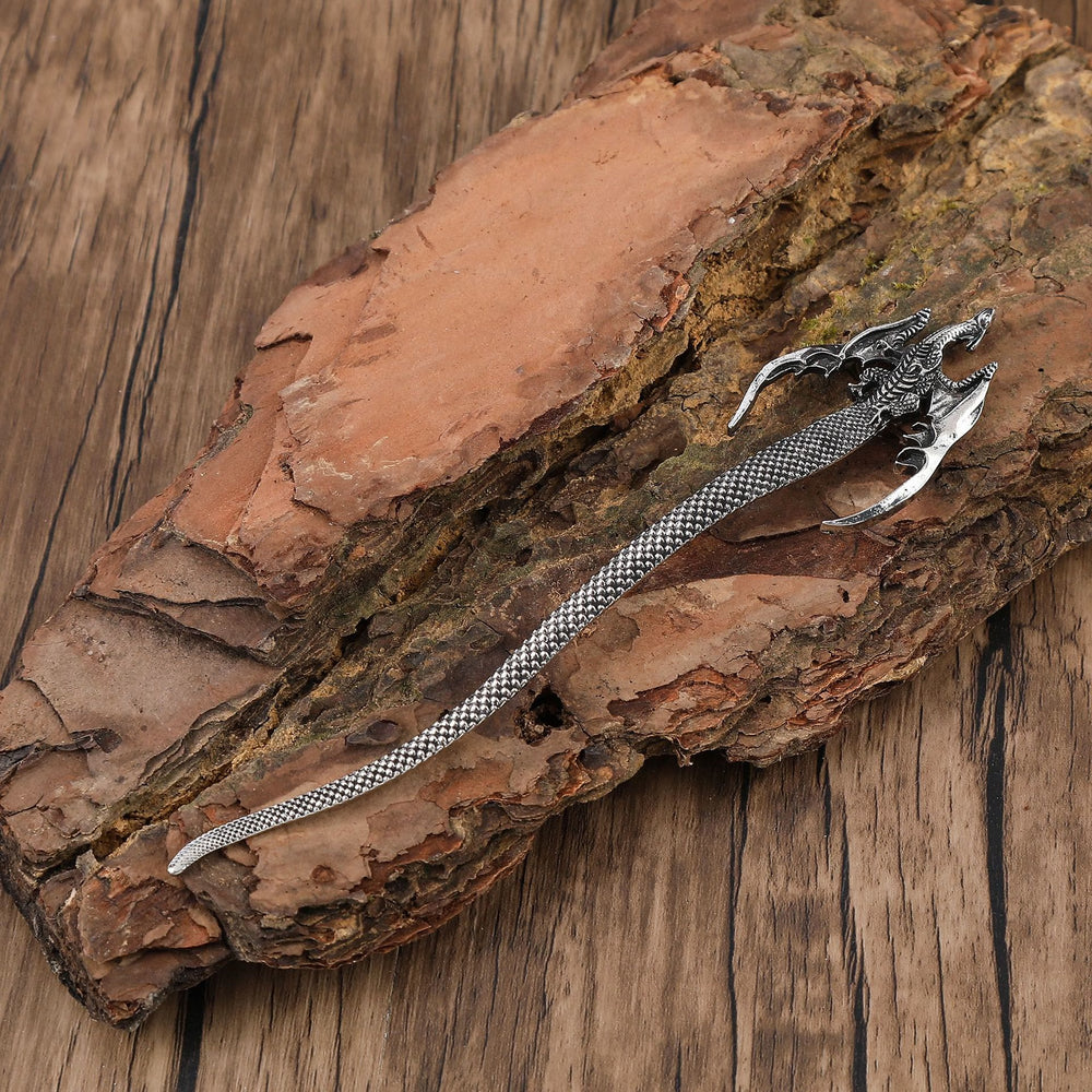 WorldNorse Scaled Winged Dragon Hairpin - image 1