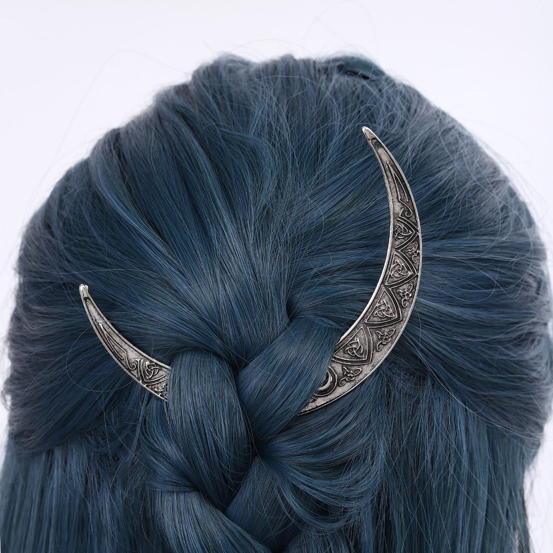 WorldNorse Triquetra Knotwork Crescent Hairpin - image 1
