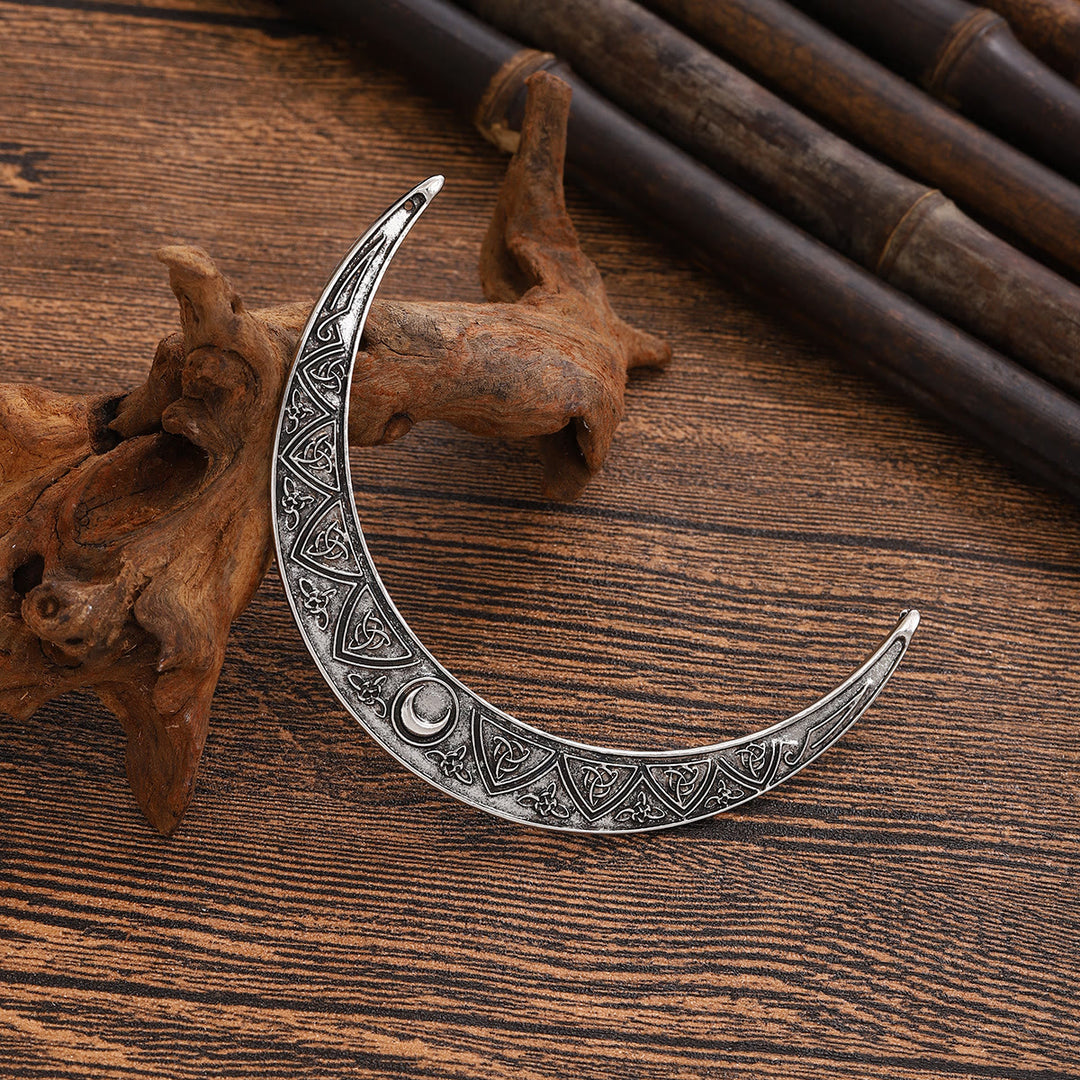 WorldNorse Triquetra Knotwork Crescent Hairpin - Style#1 - image 0