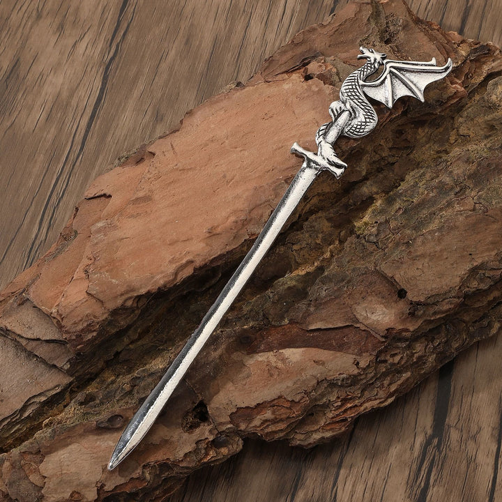 WorldNorse Wrapped Dragon Sword Hairpin - Norse Dragon - image 0