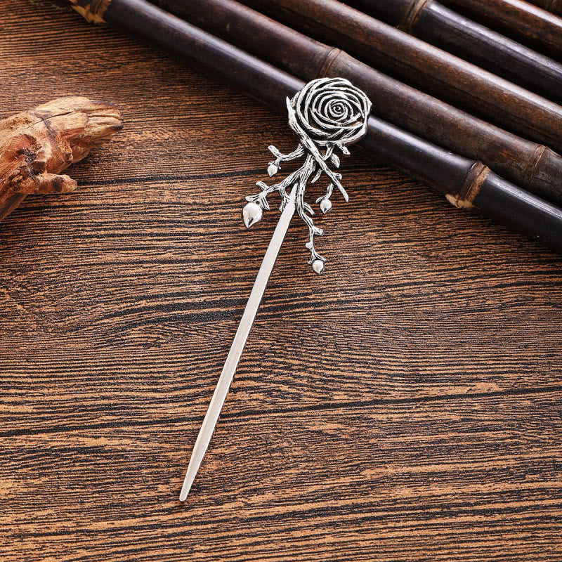 WorldNorse Vintage Rose Twig Hairpin - image 2