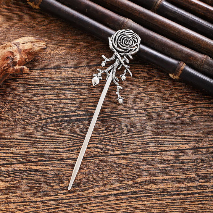 WorldNorse Vintage Rose Twig Hairpin - image 2