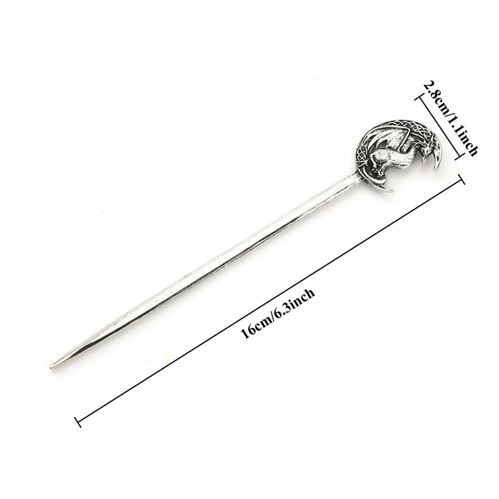 WorldNorse Vintage Celtic Moon Dragon Hairpin - image 3