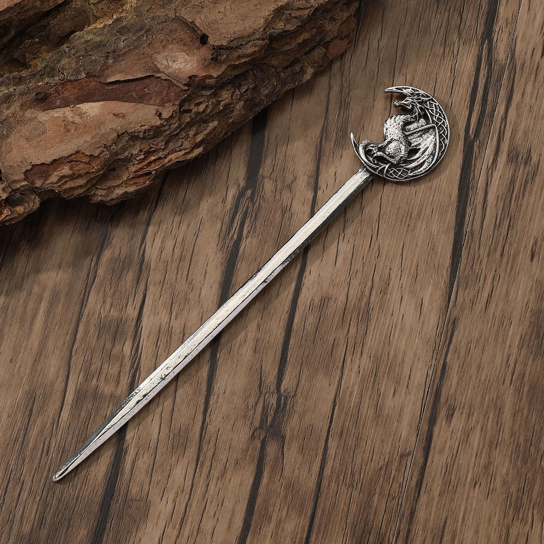 WorldNorse Vintage Celtic Moon Dragon Hairpin - image 1