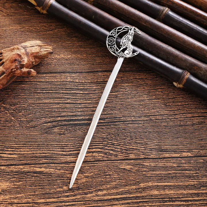 WorldNorse Viking Howling Wolf Hairpin - image 2