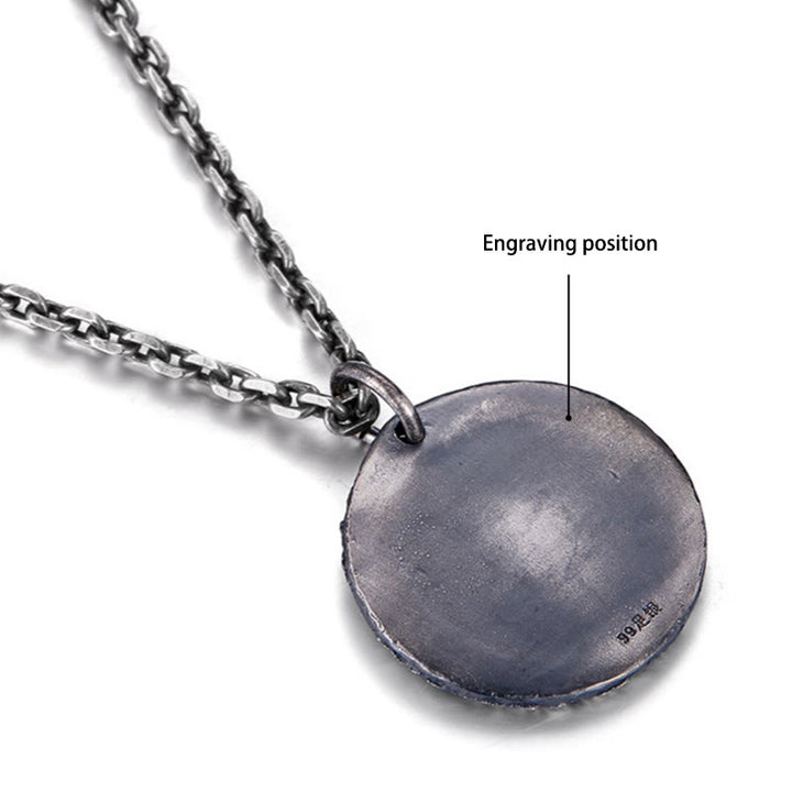 WorldNorse Handcrafted 999 Silver Spiral Rune Disk Necklace - With Silver Chain - YES PLEASE - image 7
