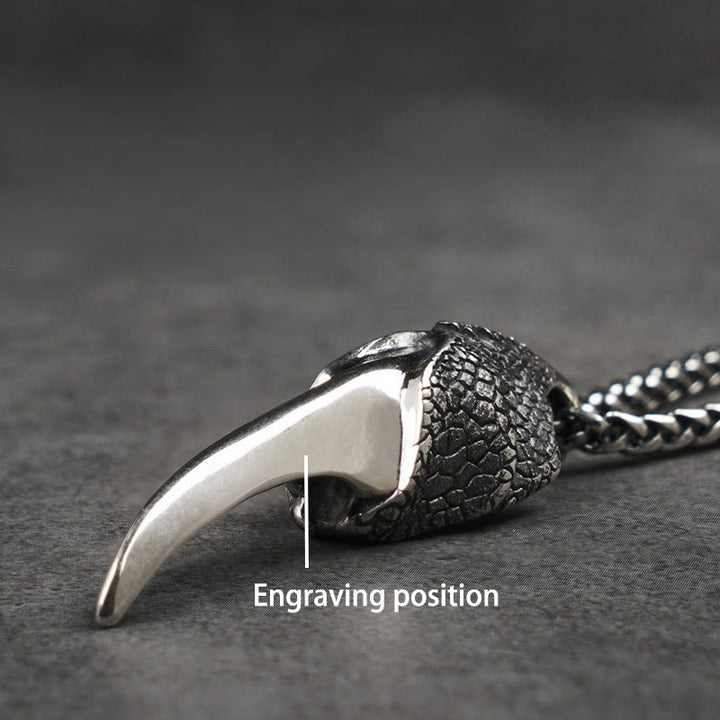 WorldNorse Handcrafted 925 Silver Norse Dragon Necklace - Wax Rope - YES PLEASE - image 7