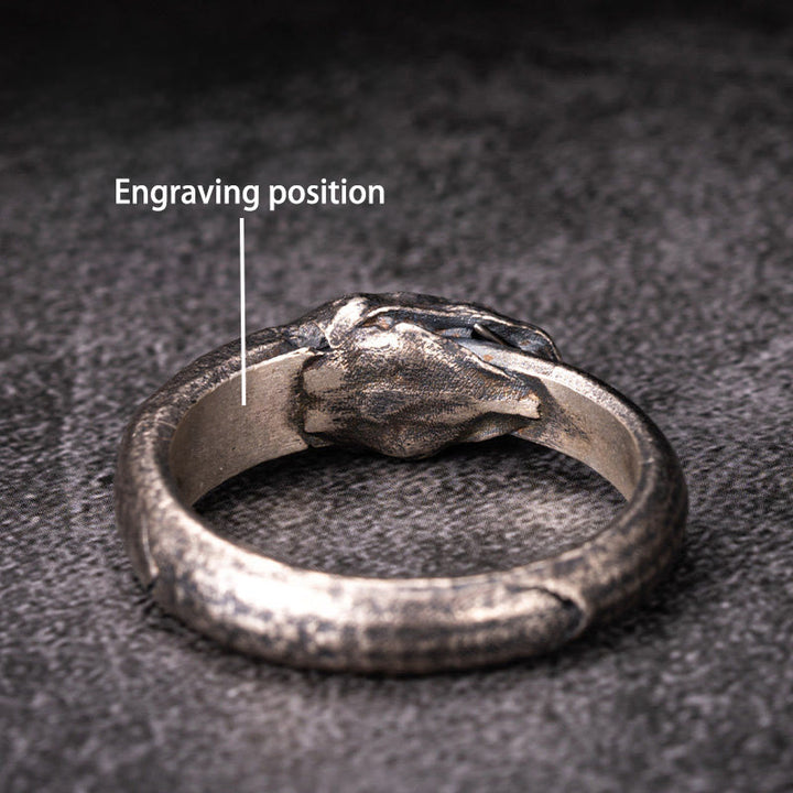 WorldNorse Handcrafted 925 Silver Apophis Serpent Egyptian Totem Ring - US 13 - YES PLEASE - image 10