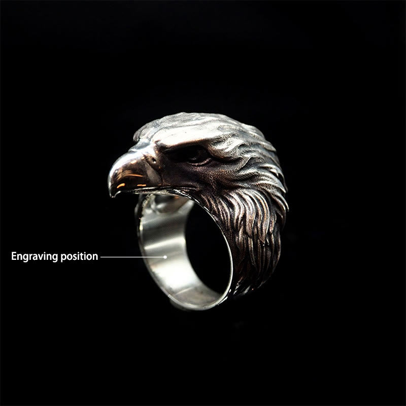 WorldNorse Handcrafted 925 Silver Raven Ring - US 14 - YES PLEASE - image 4