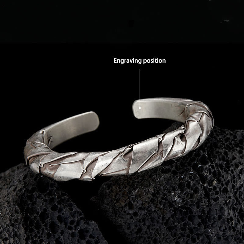 WorldNorse Handcrafted 925 Silver Braided Bracelet - 17-18cm - YES PLEASE - image 3