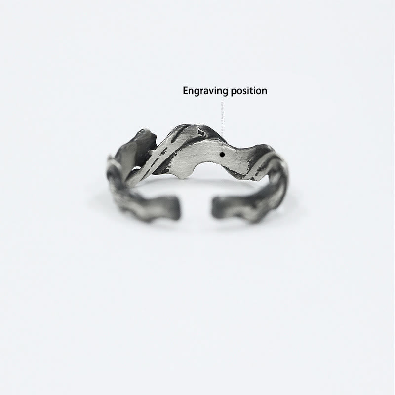 WorldNorse Handcrafted 999 Silver Gothic Textured Branch Ring - Large - YES PLEASE - image 5
