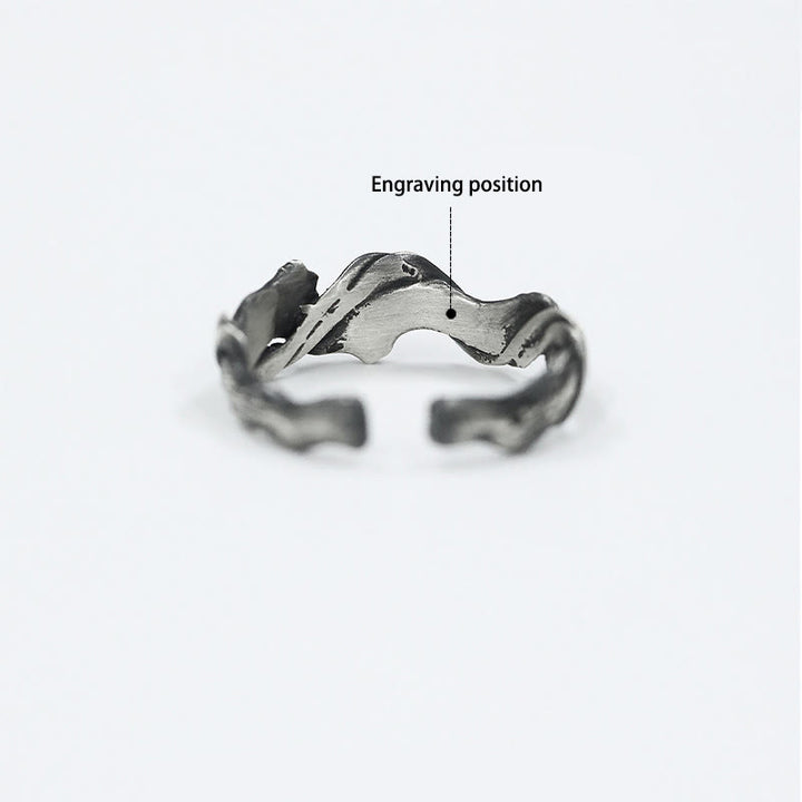 WorldNorse Handcrafted 999 Silver Gothic Textured Branch Ring - Large - YES PLEASE - image 5