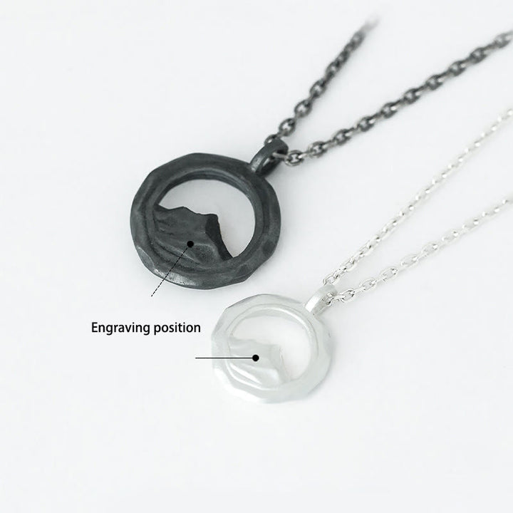 WorldNorse Handcrafted 999 Silver Gold Accented Mountain Necklace - Black Pendant-With 55cm Vintage Diamond Chain - YES PLEASE - image 8