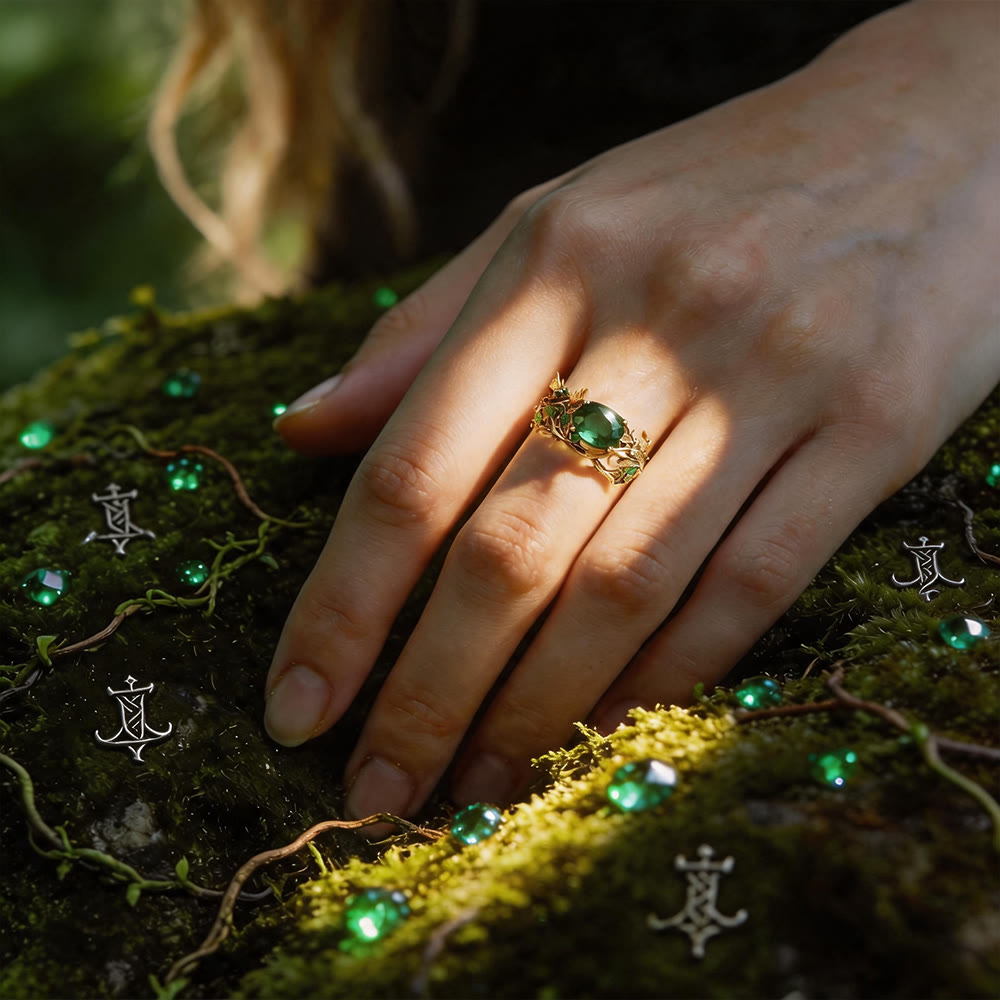 FREE Today: Elven Woodland Vine Emerald Ring - image 1