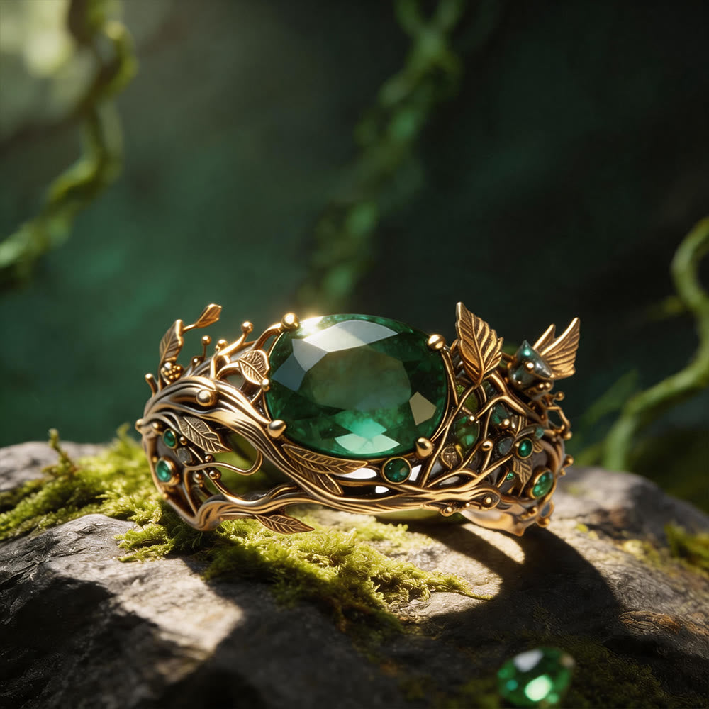 FREE Today: Elven Woodland Vine Emerald Ring - image 3