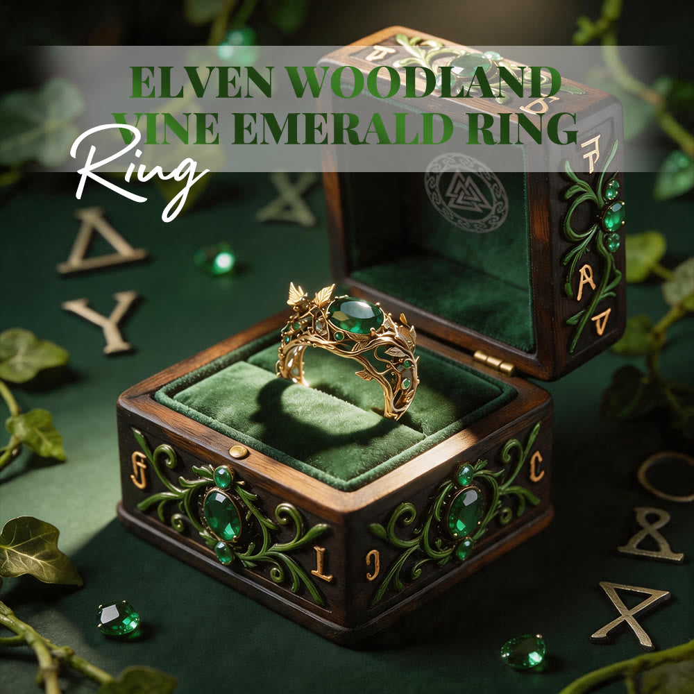FREE Today: Elven Woodland Vine Emerald Ring - image 2