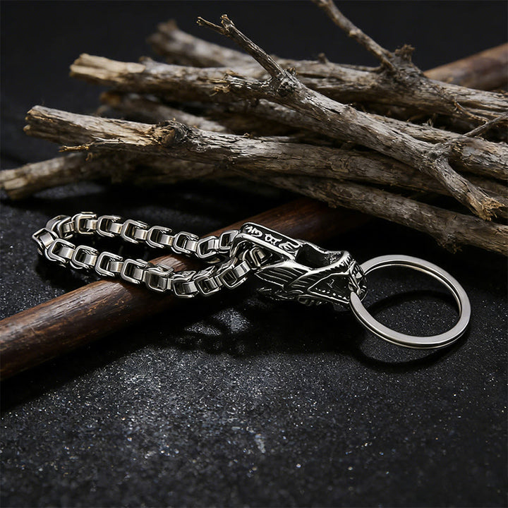 WorldNorse Vintage Dragon Woven Chain Keychain - image 4