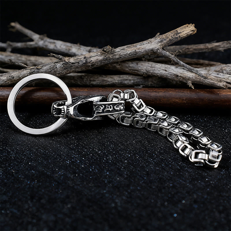 WorldNorse Vintage Dragon Woven Chain Keychain - image 5
