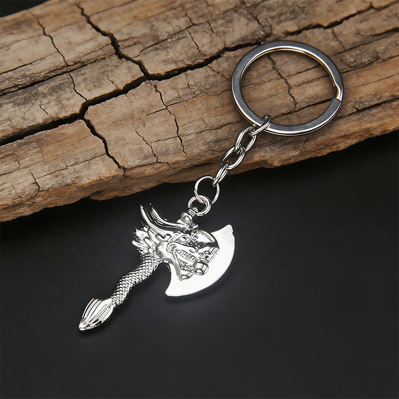 WorldNorse Assorted Carved Viking Axe Keychain - Style#2 - image 4