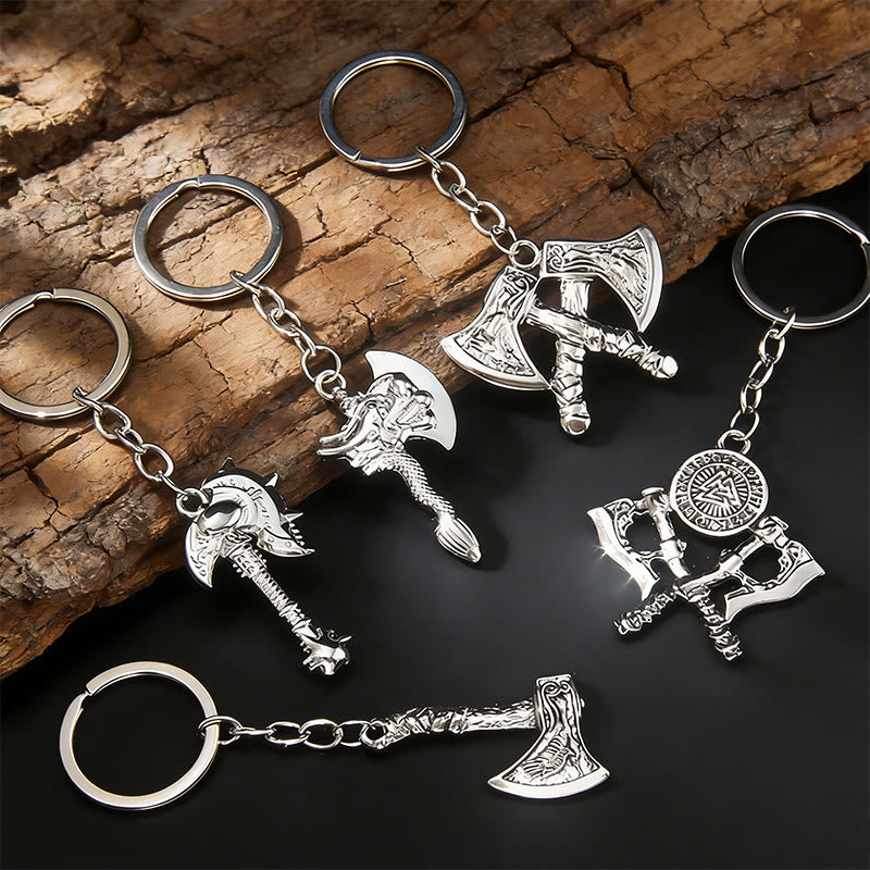WorldNorse Assorted Carved Viking Axe Keychain - image 0