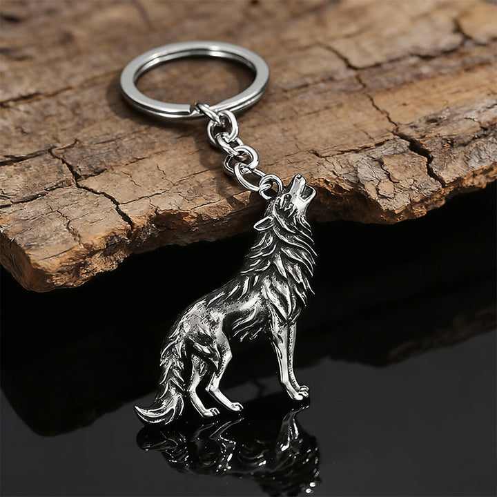 WorldNorse Strength Symbol Fenrir Wolf Keychain - Wolf - image 0