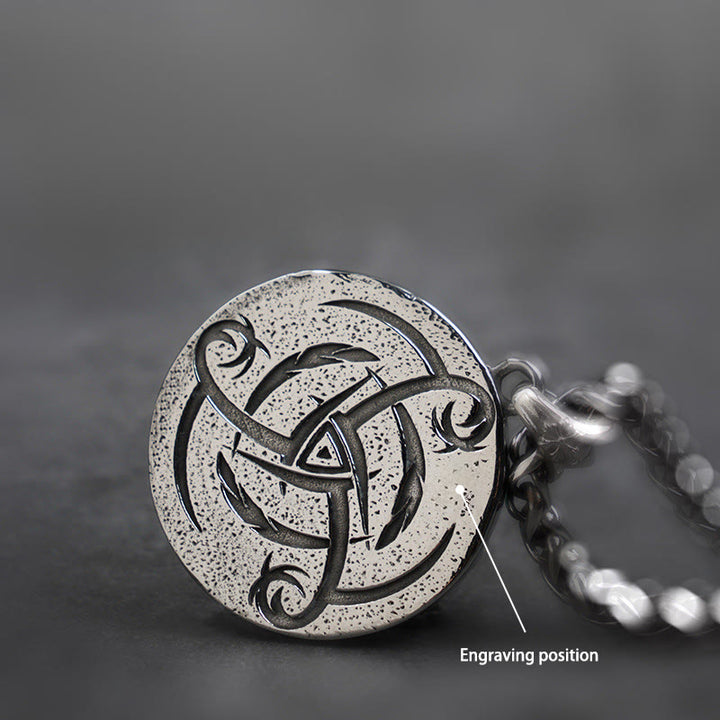 WorldNorse Spiral Knot Norse Dragon Round Necklace - Box Chain - YES PLEASE - image 3