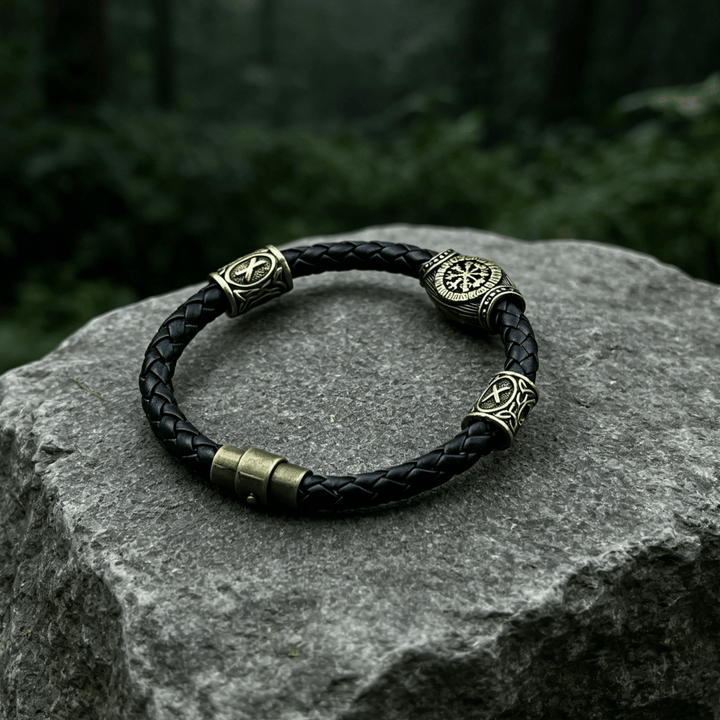 WorldNorse Viking Vegvisir Compass Rune Carve Bracelet - image 3