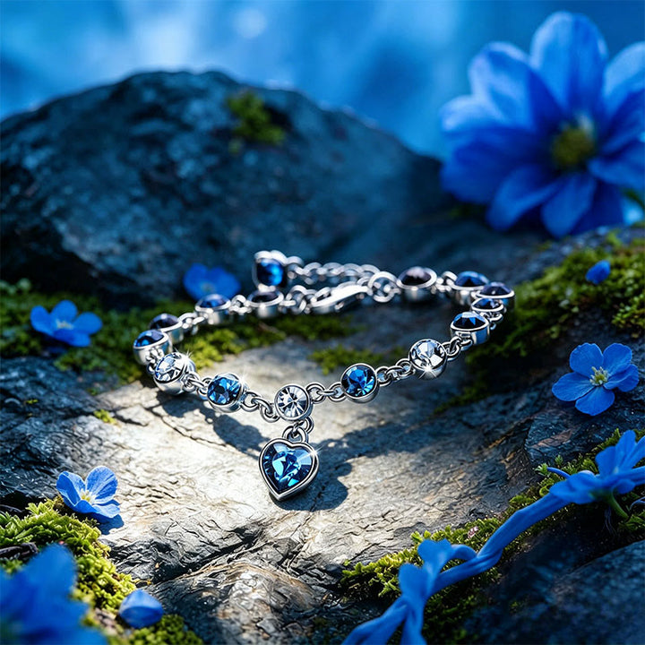 FREE Today: Ocean Heart Cluster Sapphire Bracelet - image 0