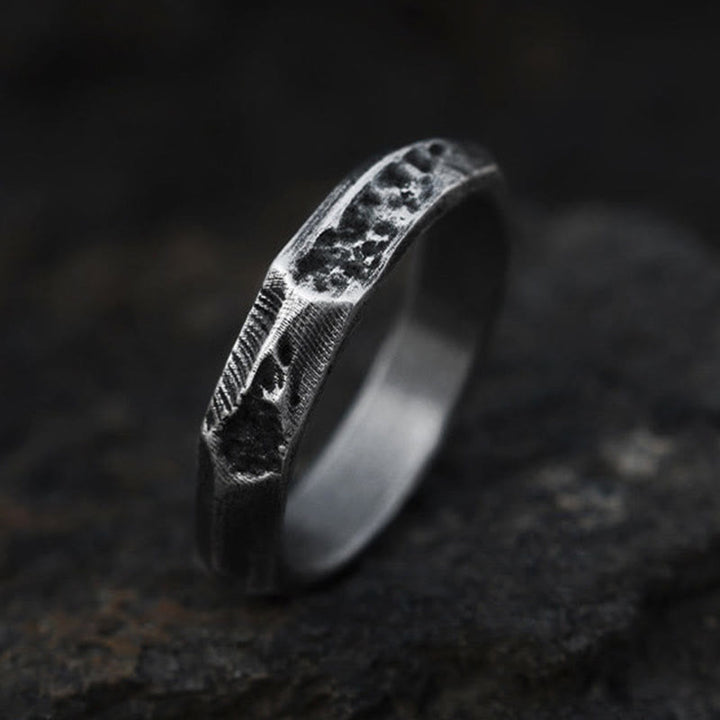 WorldNorse Handcrafted 999 Silver Vintage Geometric Hammered Ring - image 3