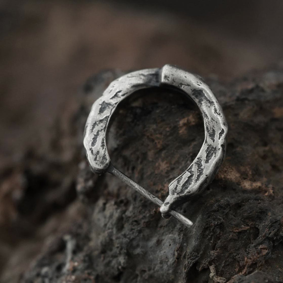 WorldNorse Handcrafted 925 Silver Cracked Rock Earrings - image 5