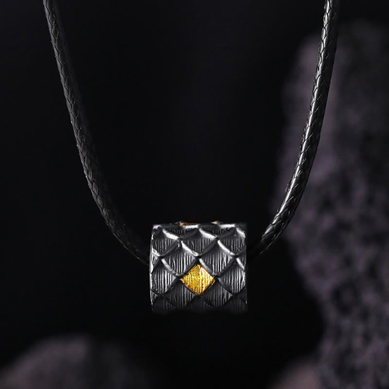 WorldNorse Handcrafted 999 Silver Dragon Scale Barrel Bead Necklace - image 4