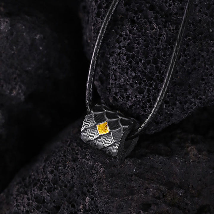 WorldNorse Handcrafted 999 Silver Dragon Scale Barrel Bead Necklace - image 5