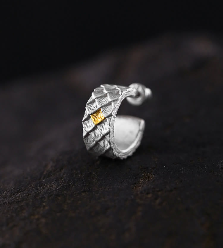 WorldNorse Handcrafted 999 Silver Dragon Scale Earrings - image 8