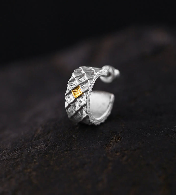 WorldNorse Handcrafted 999 Silver Dragon Scale Earrings - image 8