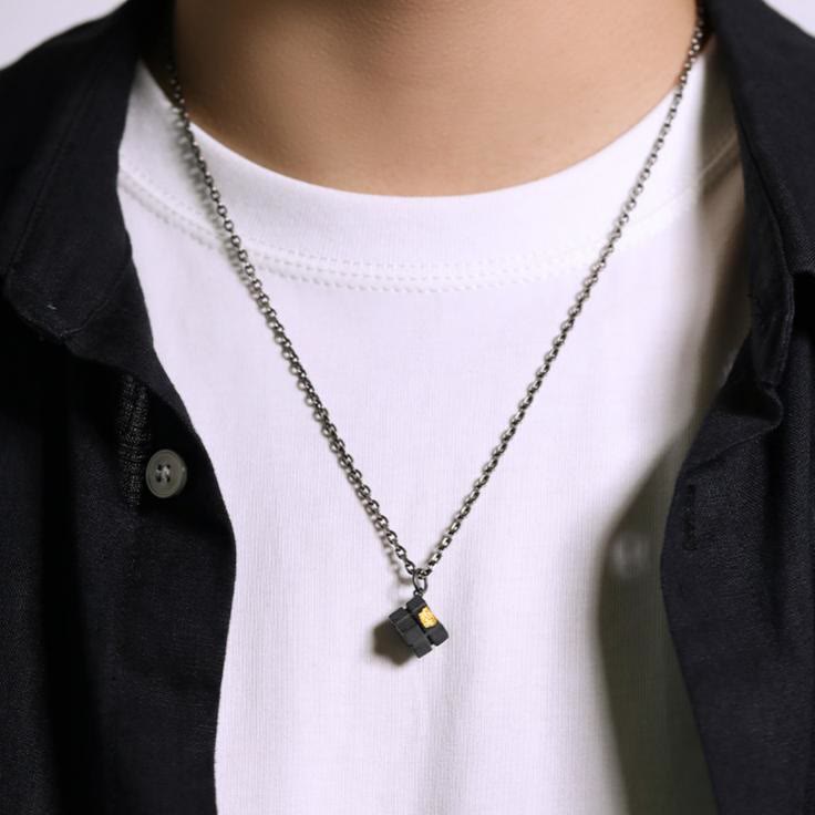 WorldNorse Handcrafted 999 Silver Forged Cube Necklace - image 7