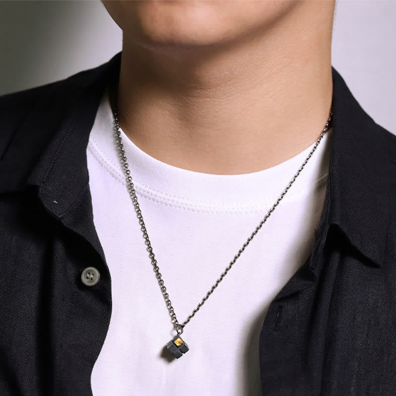 WorldNorse Handcrafted 999 Silver Forged Cube Necklace - image 8