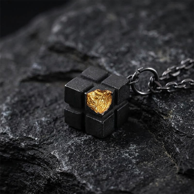 WorldNorse Handcrafted 999 Silver Forged Cube Necklace - image 5