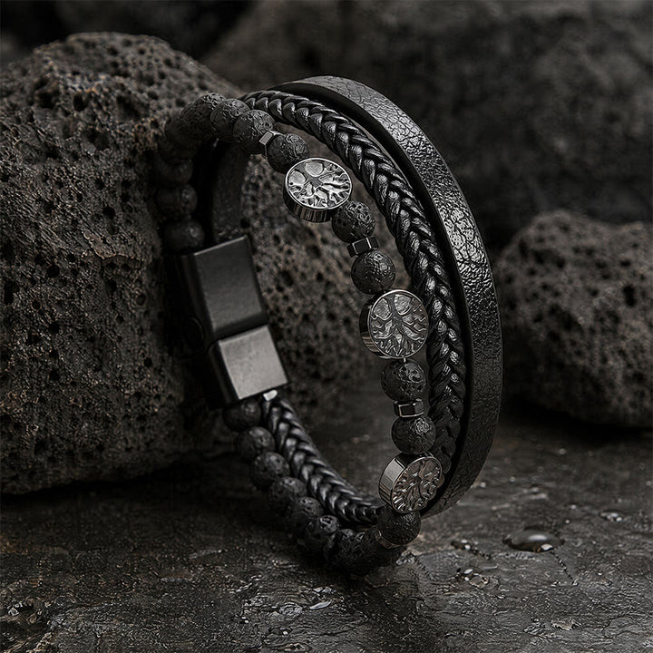 FREE Today: Viking Yggdrasil Multi-Layer Stack Bracelet - Lava Stone - image 9