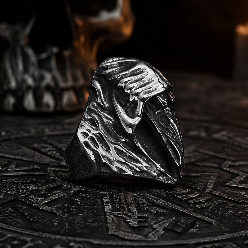 FREE Today: Midnight Cloak Raven Skull Viking Ring - US 13 - image 0