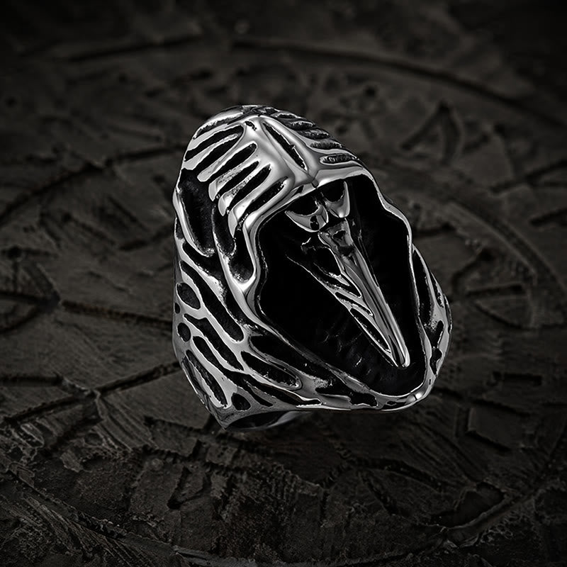 FREE Today: Midnight Cloak Raven Skull Viking Ring - image 4